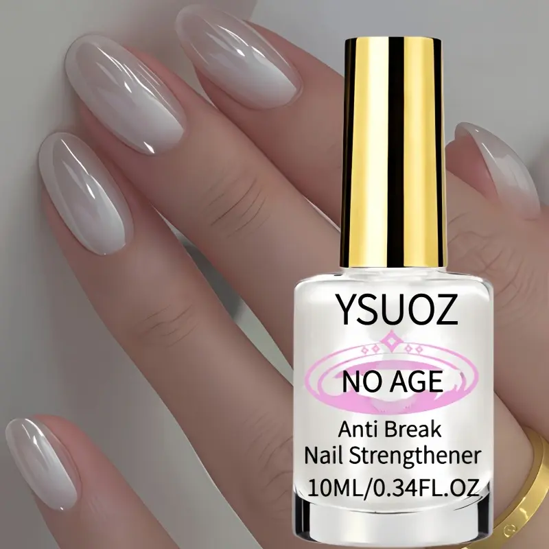 Mother-of-Pearl White Nail Strengthener – No curing required; smooth application; smooth, pearlescent finish; long-lasting, high-gloss formula. Perfect for everyday wear and on-the-go use; strengthens nails; suitable for both hands and feet