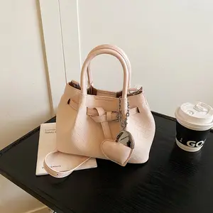 Small Structured Handbag for Women, Woven Style Mini Bag with Top Handle and Shoulder Strap