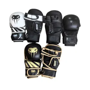 Boxing Half Finger Gloves for Versatile Use in Boxing MMA Sparring Self-Defense Training with Superior Grip Dexterity and Impact Absorption