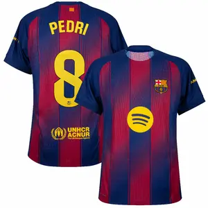 Unisex Soccer/Football Barcelona Team PEDRI #8 Laliga 2025/26 Home Stadium Replica Jersey - Blue