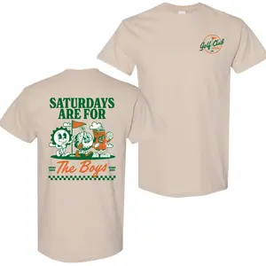Saturdays Are For The Boys Golf Club T-Shirt, Funny Weekend Golf Graphic Tee, Drinking Humor Country Club, Unisex Streetwear, Gift For Golf Buddies