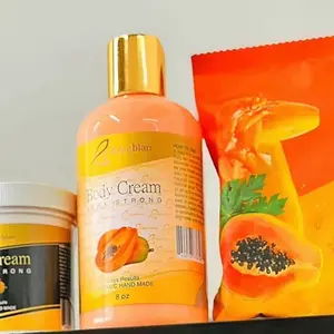 Byenblan 3-Piece Papaya Skincare Set - Face Cream, Soap, Body Cream