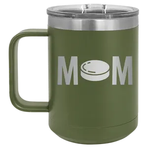 Mom Hockey 15 oz Mug | Olive Green