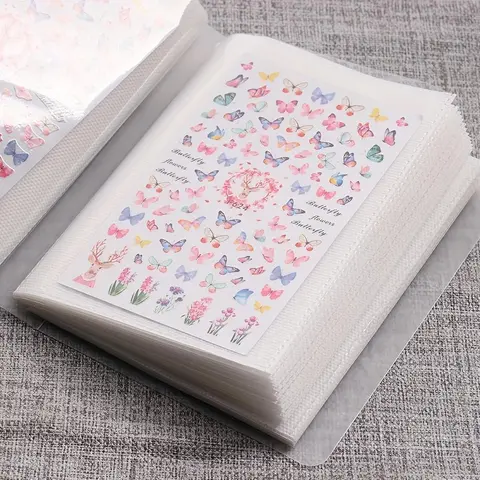 Nail Art Sticker Storage Book Empty Organizer for Manicure, Photo Albums & Stamp Collection, Essential Home Beauty Tool Creative