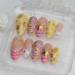 Handmade Gel Press On Nails: Custom Faux Acrylic Nails