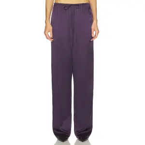 SRG Phoenix Silk Pant in Dark Plum