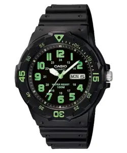 Casio Men’s Black and Green Analog Sport Watch - MRW-200H-3BV