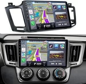 Car Radio Stereo for Toyota RAV4 2013-2018: 8-Core 4GB+64GB 10Inch Touchscreen  Head Unit with Wireless Carplay Android Auto Bluetooth GPS Navigation 5G WiFi