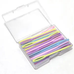 52Pcs 2.7 "Large Eye Plastic Sewing Needles,Learning Needles,Yarn Needles Darning Needle Tapestry Needles,Safety Plastic Lacing Needles for DIY Sewing Handmade Crafts,4 Colors
