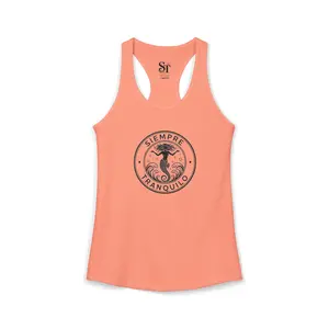 Siempre Tranquilo | Women's Racerback Tank | Balanced Mermaid Waves