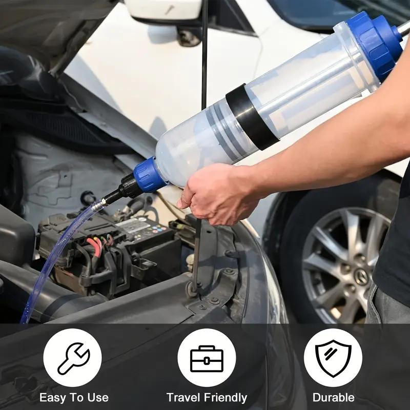 Manual barrel-type oil pump, oil change and brake fluid draining tool, universal manual pump for cars and motorcycles, suitable for both dispensing and pumping various liquids.