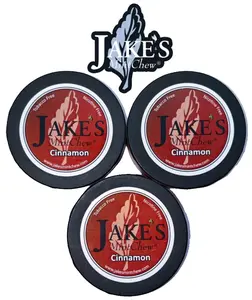 Jake's Mint Chew - Cinnamon long Cut- 3 pack chew alternative quit dipping