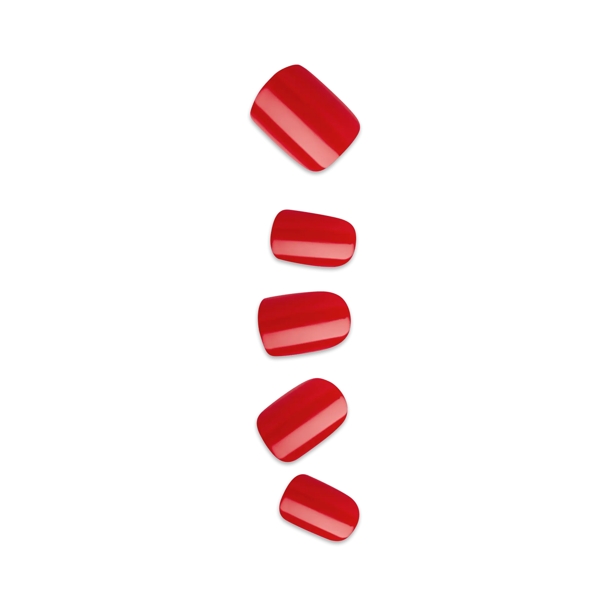 Impress Color No Glue Fake Press On Nails - Golden Harvest | Solid, Red, Short, Squoval, Manicure