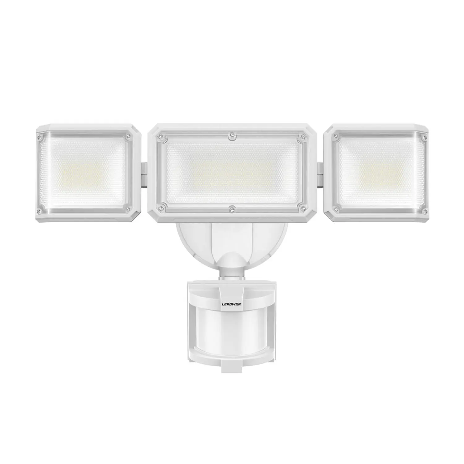 LEPOWER 45W Flood Lights Motion Sensor Outdoor Lights, 4800LM LED Security Light, Dusk to Dawn Motion Sensor Light, 3 Modes, 5000K, IP65 Waterproof, Outdoor Flood Light for Garage Yard Porch