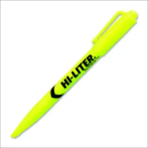 Avery 1054352 Hi-Liter Non-Toxic Pen Style Highlighter - Chisel Tip, Fluorescent Yellow, Pack 12