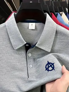 G502 Short Sleeve Shirt, Casual Summer Golf Wear, Elastic Comfort Fabric, Classic Collar with Button Details, Breathable Material