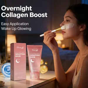 Hoygi Collagen Night Sleep Peel off Mask with Vitamin C, Gentle Cleansing Moisturizing Skincare, Smooth Facial Care, Beauty Cream