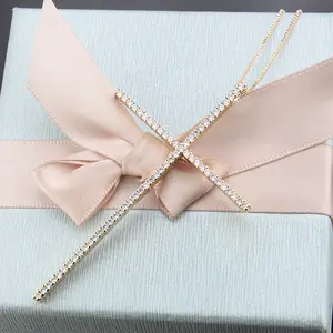 Luxury Large Cross Pendant with Necklace - Stainless Steel, Premium Quality, Elegant Design, Chunky Cuban Chain