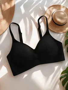 Summer Thin Wireless Bra, Seamless Smooth Underwire Free Bra, Small Chest Push-Up Bra with Palm Support, Comfortable Strap Design