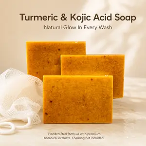 Kojic Turmeric Face Soap, Kojic Soap, Face Cleansing Soap, Turmeric Face and Body Soap, Kojic Face and Body Soap