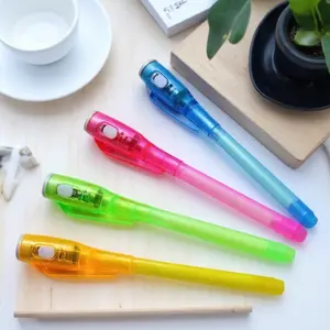 UV Magic Invisible Pen for Kids Safe Non-Toxic Fluorescent Pen Secret Writing Glow-in-The-Dark Doodle Toy UV Light Reactive Party Creative Gift Learning Tool Student Gathering Game Interactive Puzzle Toy Multi-Scene Applicable Fluorescent Ink Pen