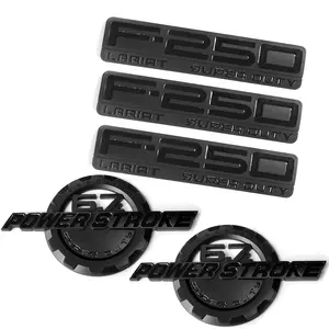 2011–2016 Ford F-250 Super Duty Lariat 6.7L Powerstroke Pickup Emblem Badge Set, 5-Pack Replacement Exterior Upgrade