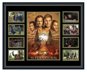 SUPERNATURAL FINAL SEASON JENSEN ACKLES PADALECKI SIGNED poster MEMORABILIA