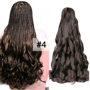 Jedix 5 packs 24 inches Deep French curl synthetic braiding hair. 150grams/pack fashionable hairpiece