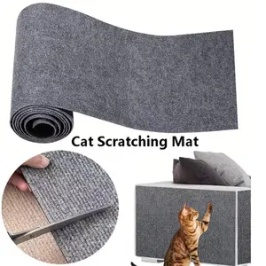 Self-Adhesive Cat Scratching Post, Protects Sofa and Wall, Trimmable Freestanding Patch, DIY Cat Scratch Pad, Sisal Material, Freestanding Installation