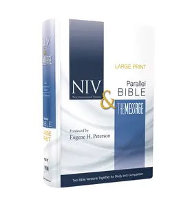USED-Side-By-Side Bible-PR-NIV/MS-Large Print: Two Bible Versions Together for Study and Comparison by Zondervan (Hardcover)