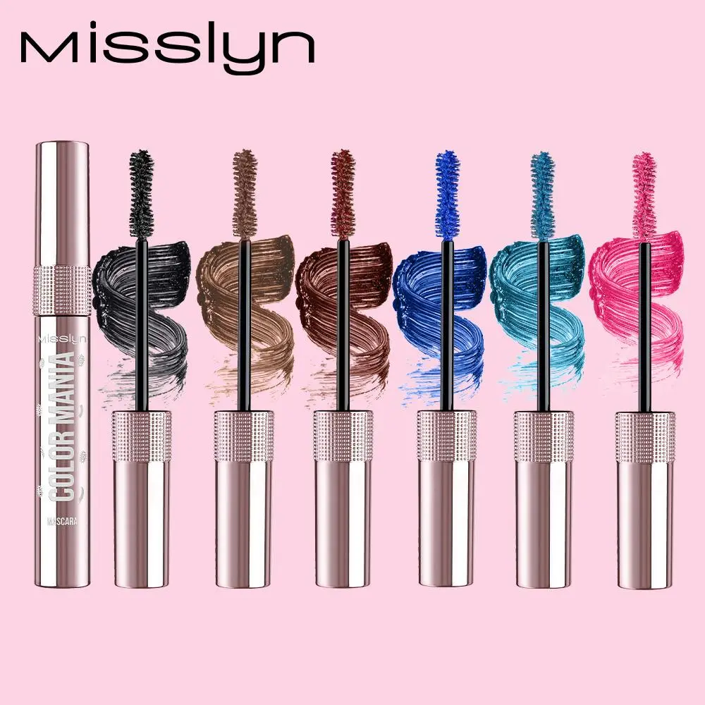 Misslyn Color Mania Mascara Set, 6 Colors, Smudge-Resistant, Long-Wearing, Volumizing, Volume Lash Mascara, High Pigmentation, No Clumping Formula