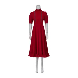 Pearl's Red Ball Gown - Horror-Inspired Costume for Women