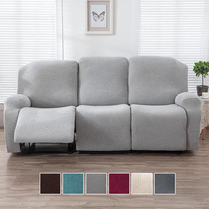 Recliner Sofa Covers Stretch Jacquard Couch Covers for Recliner Slipcovers 3 Cushion Soft Protector with Pocket Waterproof Fabric Non-Slip Design 8-Piece Set for Living Room #TikTokShopBlackFriday