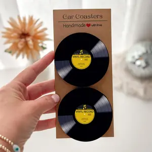 Car Coasters, Car Cup Holder Coaster, Anti-slip Car Cup Holder Pad, Car Interior Decoration Accessories for Women & Men, Car Interior Accessory