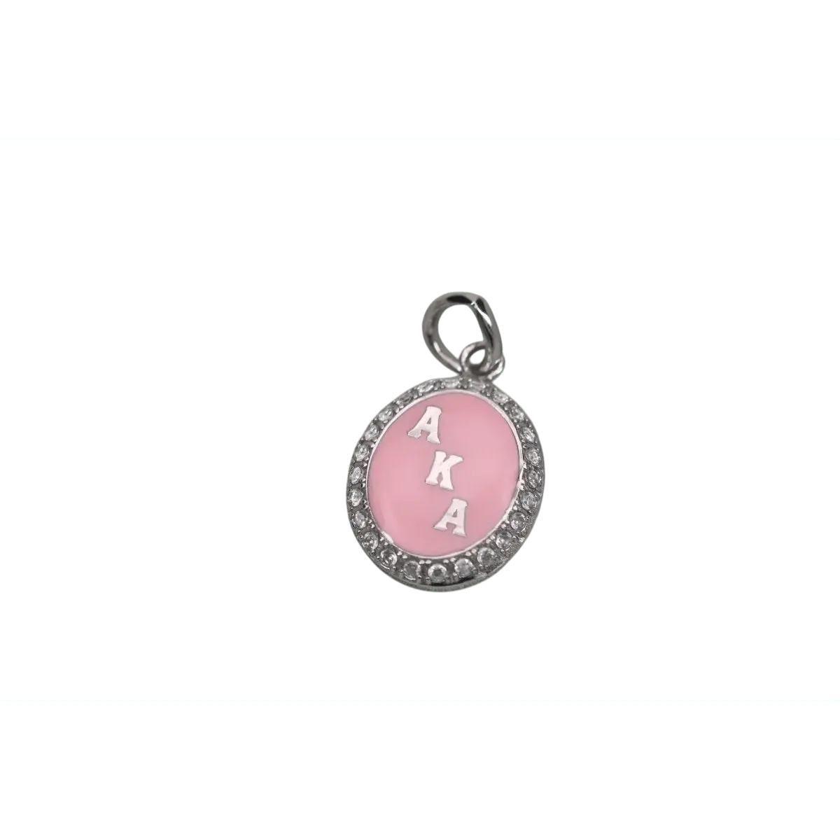 Alpha Kappa Alpha Pendant Necklace (AKA) - Flower Series, Silver