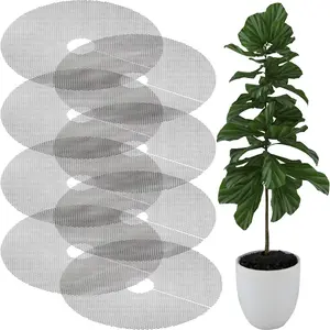 11.8 Inch Plant Pot Grid, Cuttable Safe Plant Pot Cover, Indoor Plant Protector, Cat Proof, Outdoor Garden Balcony Soil Protection