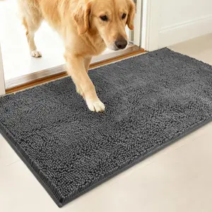 Door Mat Indoor Entrance, 72" x 48" Absorbent Chenille Door Rugs for Entryway Indoor, Non-Slip  Mud Mat for Muddy Paws, Soft, Washable