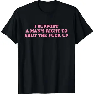 Cotton Unisex T Shirt Supporting Men's Right To Be Silent