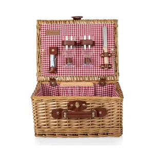 Picnic Time Classic Wine & Cheese Picnic Basket with Tools