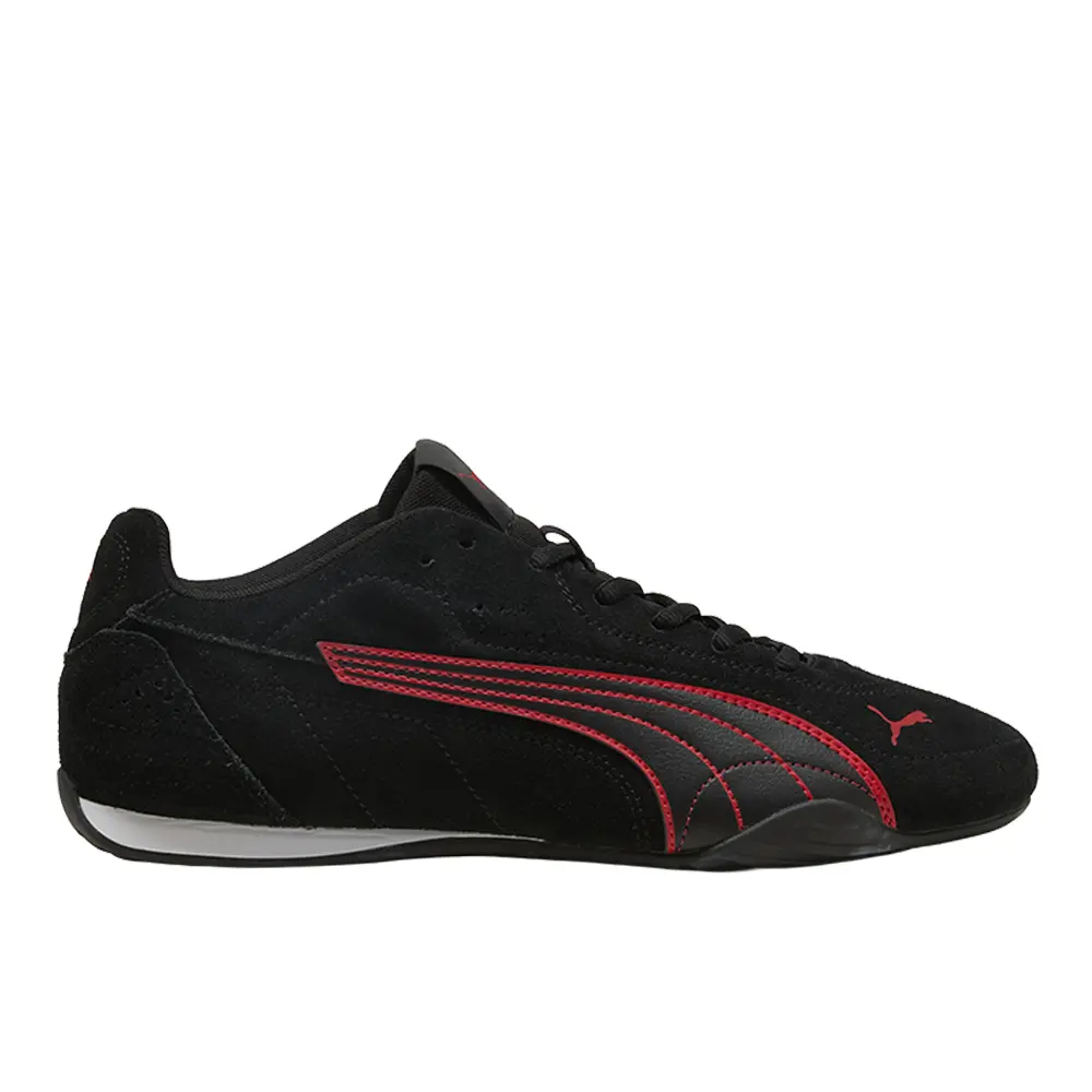 PUMA Mens Catch Suede Lace Up Sneakers Shoes Casual - Black
