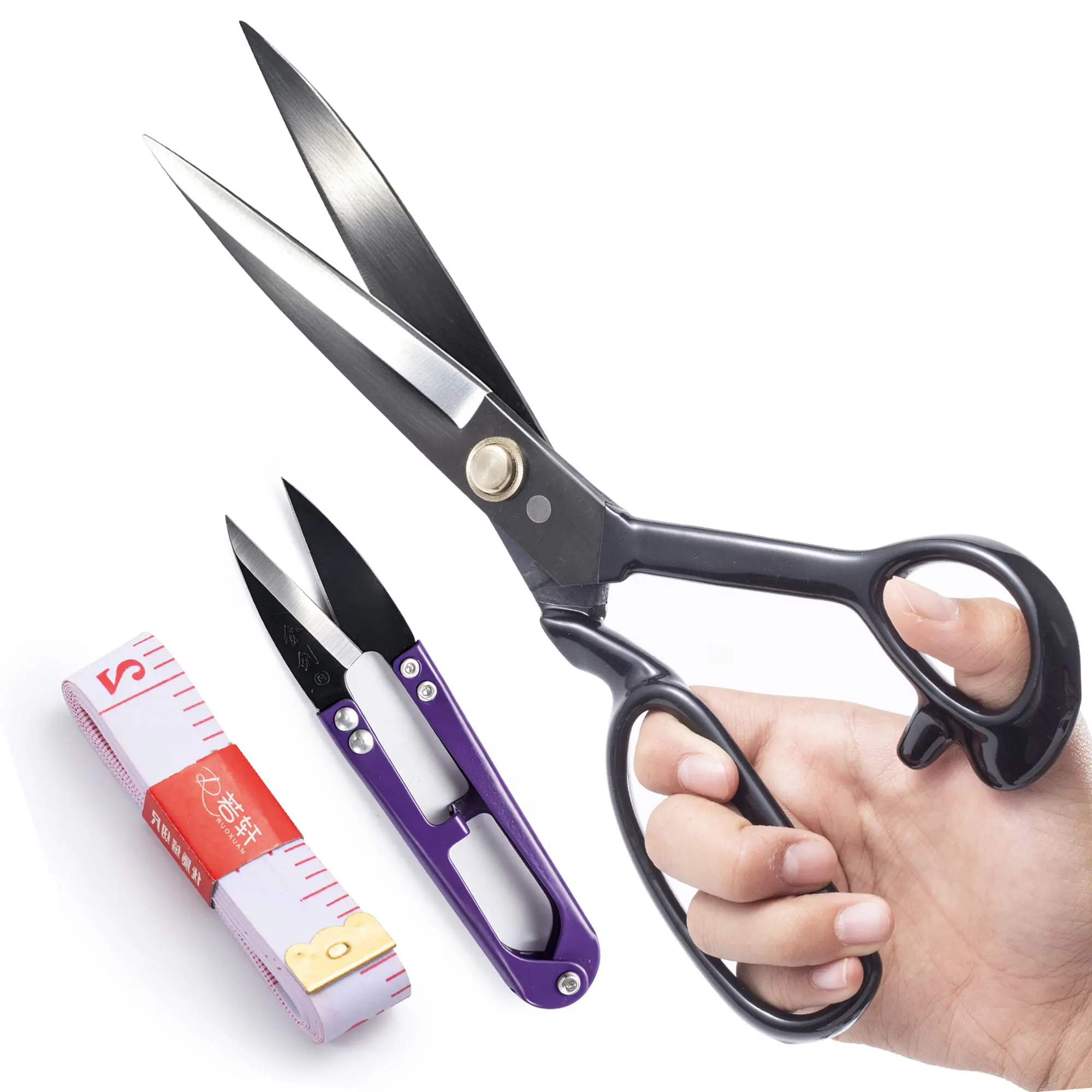 9-Inch Heavy Duty Fabric Scissors - Sharp Stainless Steel Blades Precision Cutter, Crafting Sewing Tools for Sewing Accessories and Supplies