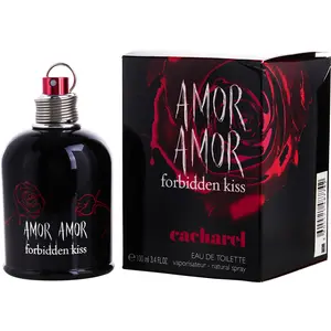 Amor Amor Forbidden Kiss Eau de Toilette (Edt) for Women, Bold Fragrance, Long-Lasting Floral-Coffee Floral Scent, Spray Bottle