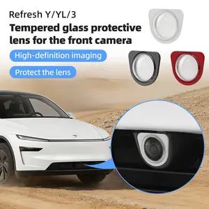 Tesla Model Y/3/y-L Front Camera Tempered Glass Protector, High Definition Clear Anti-Scratch Protective Lens Cover, Stone Protection Guard, Accessories