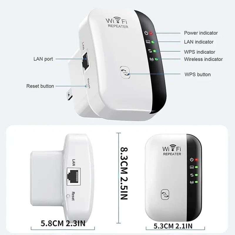 WiFi Extender, WiFi Extenders Signal Booster for Home Up to 5000 sq.ft and 50 Devices, WiFi Range Extender, Wireless Repeater, Long Range Amplifier with Ethernet Port, 1-Tap Setup, Alexa Compatible