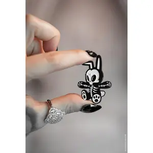 RIP Rabbit Enamel Pin