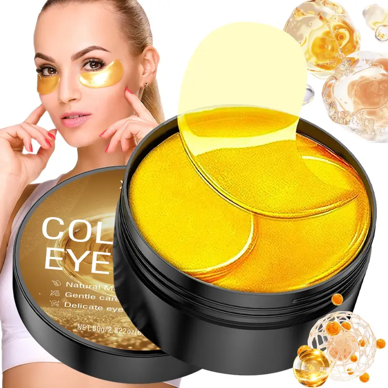 60pcs Collagen, Eye Patch, Eye Treatment Balm, Hydrating Eye Treatments, Strong Hydration, Hydrating, Moisturizing, Moisture, Hydrate, Fine Lines & Dark Circles Treatment, Suitable All Skin Types, Eye Care
