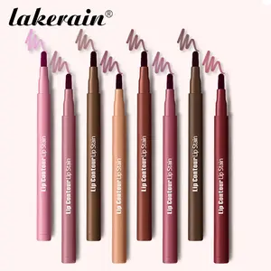 lakerain 2 Counts Waterproof Long-Lasting Ultra Pigmented 2-in-1 Lip Contour & Lip Stain Makeup Lipliner Pencil, Lip Liner Set, Dual-Sided Tip for Effortless Lip Contouring & Pigmentation, Smudge-proof Kiss-proof Lip Makeup, Women’s Cosmetics