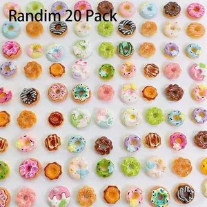 Realistic Food Toy Dessert Donut Random Style, Kitchen DIY Creative Accessories, Cute Miniature Model for Home Decor, School Activities, Party Gifts