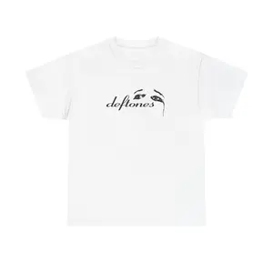 Deftones Unisex Heavy Cotton Tee - Music Apparel, Casual Streetwear, Gift for Music Lovers - Fabric, Menswear Comfort vintage clothing men merch gifts Fashion Top