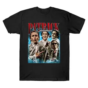 Patrick Bateman Bootleg Vintage T-Shirt Unisex Tee L4E for Men and Women - Comfort Colors, Retro Graphic Design Classic